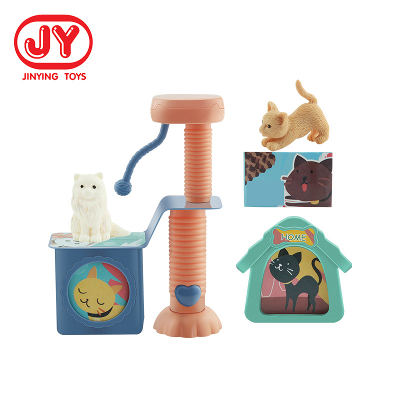 Amazon Venta caliente Casa de juego los niños juguete simulación PET gato Médicos serie equipo ventana caja fábrica al por mayor