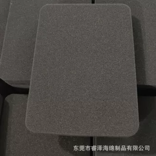 PU发泡海绵高弹缓冲减震海绵冲型填充包装海绵内衬吸油吸水黑色棉