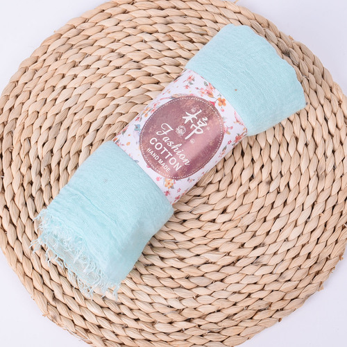 Autumn and winter new style literary candy color solid color single color large size women's cotton and linen scarf wholesale Yiwu solid color shawl