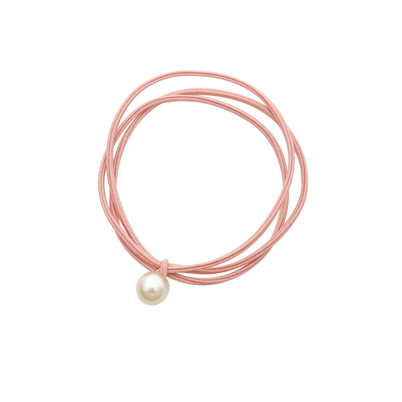Korean Style Pearl Headband Mori Girl Adult Hair Rope High Elastic Rubber Band Hair Girl Simple and Cute Headwear for Women