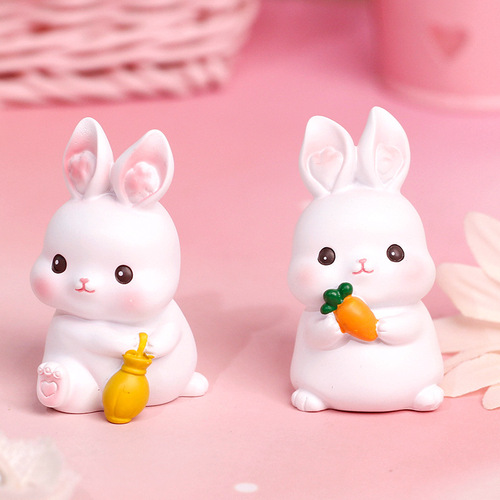 Internet celebrity cute rabbit car interior accessories car pendant creative cute baking children's birthday cake decoration ornaments