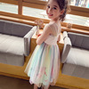 Summer Chinese dress, rainbow girl's skirt, shiffon pony, Hanfu, small princess costume