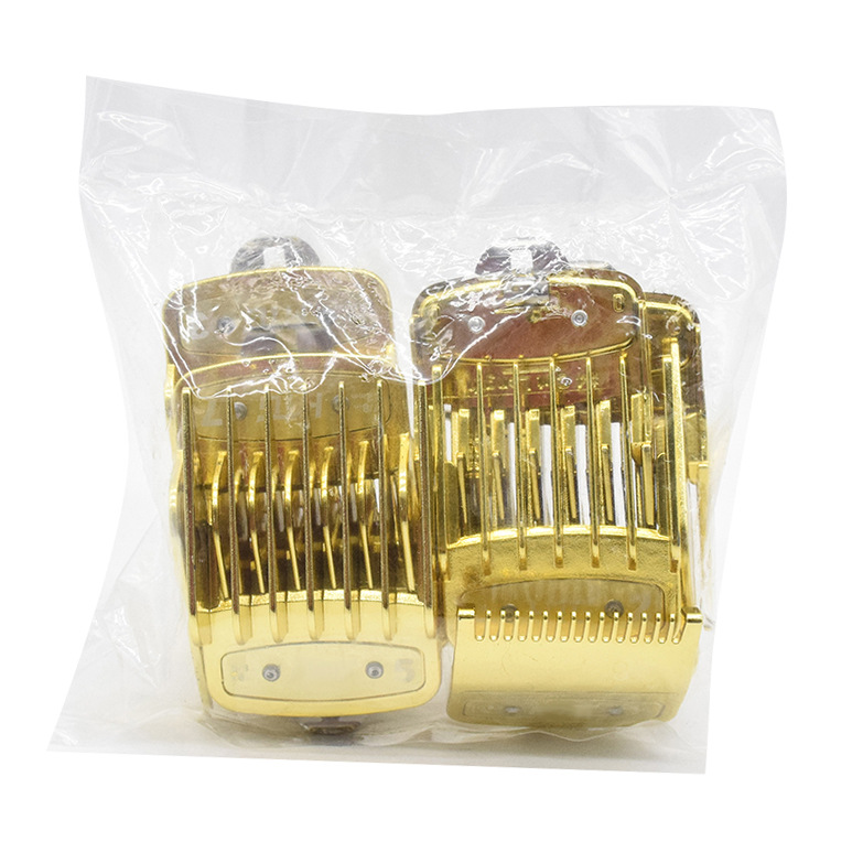 Fábrica al por mayor universal límite peine eléctrico chapado en oro conjunto de 10 piezas clipper eléctrico posicionamiento peine pelo clipper salón herramientas de pelo