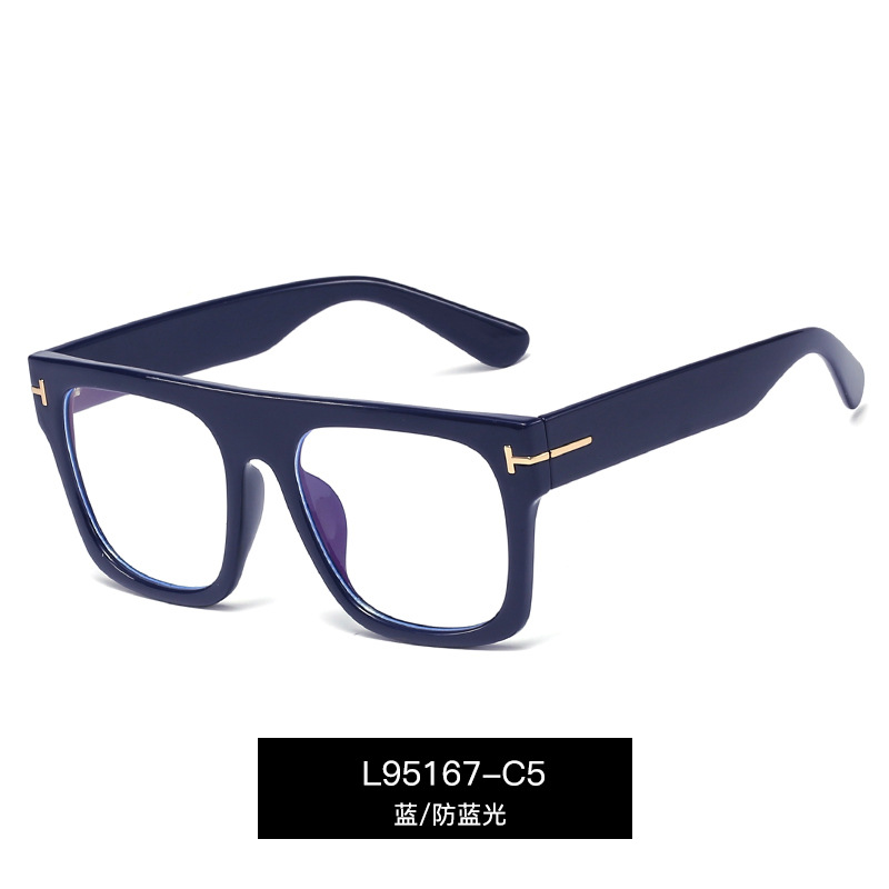 95167 Monturas de gafas unisex de moda europea y americana, nuevas monturas ópticas de gran tamaño con filtro de luz azul para comercio exterior transfronterizo, para mujer