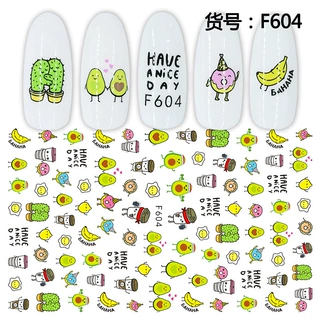 仙人掌指甲贴纸  跨境电商贴花枫叶贴纸仙人掌指甲贴纸 F604-643