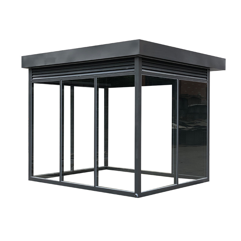 Sala de fumadores abierta al aire libre móvil Pabellón de fumadores público Salón Estructura de acero Pabellón de fumadores ambiental móvil