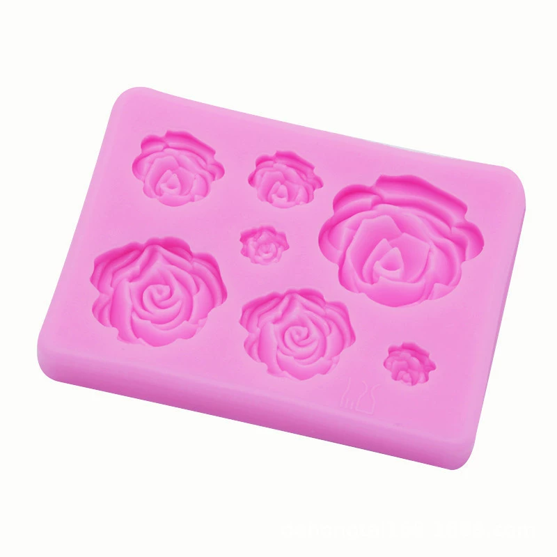  handmade soap, acrylic fondant, decorations contains rose, silicone mold, 3D, flowered