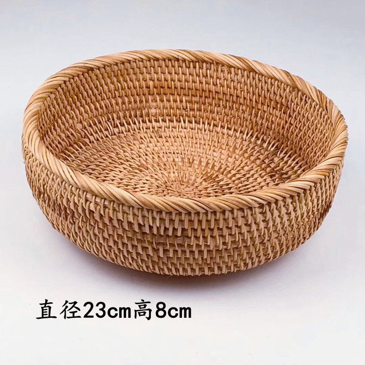 Vietnam ratán cesta de dulces cesta de almacenamiento cesta de frutas plato cesta de mimbre cesta de almacenamiento de dulces ronda cesta de frutas redonda