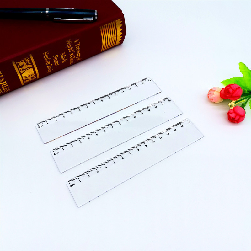 15cm Plastic Transparent Ruler with Scale, Customizable Logo, Advertising Ruler Set, Office Stationery Ruler, Red Star 15cm Plastic Transparent Ruler with Scale, Customizable Logo, Advertising Ruler Set, Office Stationery Ruler, Red Star