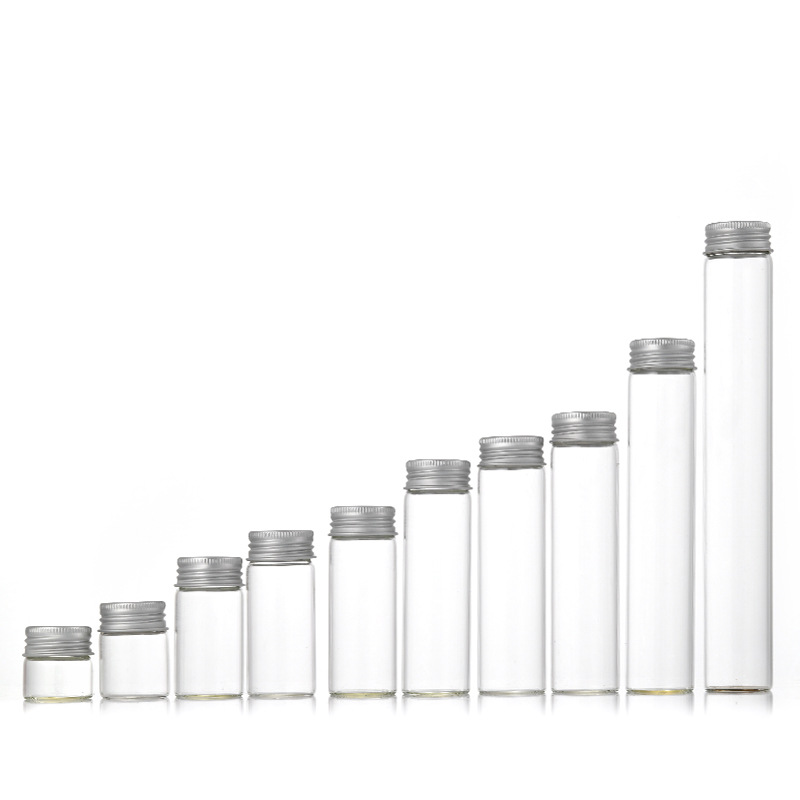 Tubo recto de tracción engrosada botella de vidrio transparente logotipo imprimible 10ml 50ml subbotella 110ml de reactivo