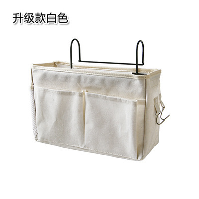 Nuevo dormitorio estudiante de almacenamiento de noche bolsa colgante canasta de almacenamiento impermeable de lona tela de lino de algodón Estilo nórdico dormitorio bolsa de almacenamiento