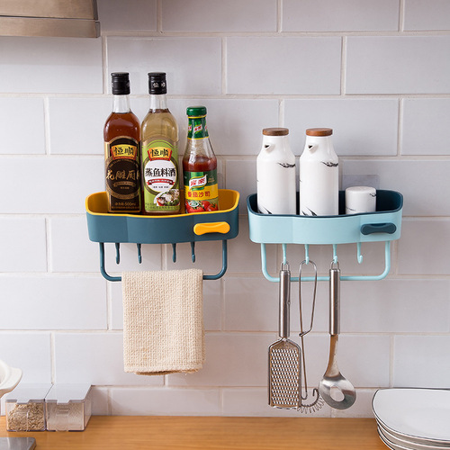 Traceless punch-free bathroom bathroom storage rack toilet bathroom wall-mounted storage rack kitchen wall storage rack