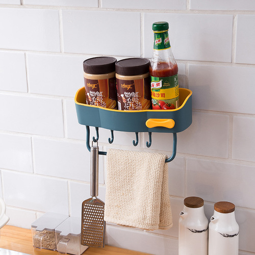 Traceless punch-free bathroom bathroom storage rack toilet bathroom wall-mounted storage rack kitchen wall storage rack
