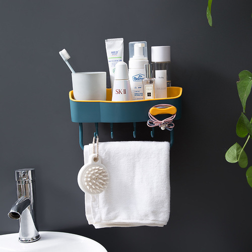 Traceless punch-free bathroom bathroom storage rack toilet bathroom wall-mounted storage rack kitchen wall storage rack