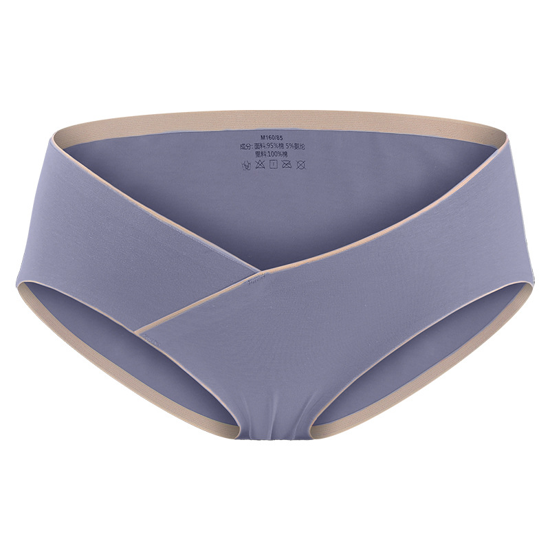 Ropa interior de maternidad de una pieza sin costuras pantalones de soporte de vientre de algodón puro para calzoncillos prenatales y posparto transpirables de embarazo temprano y medio