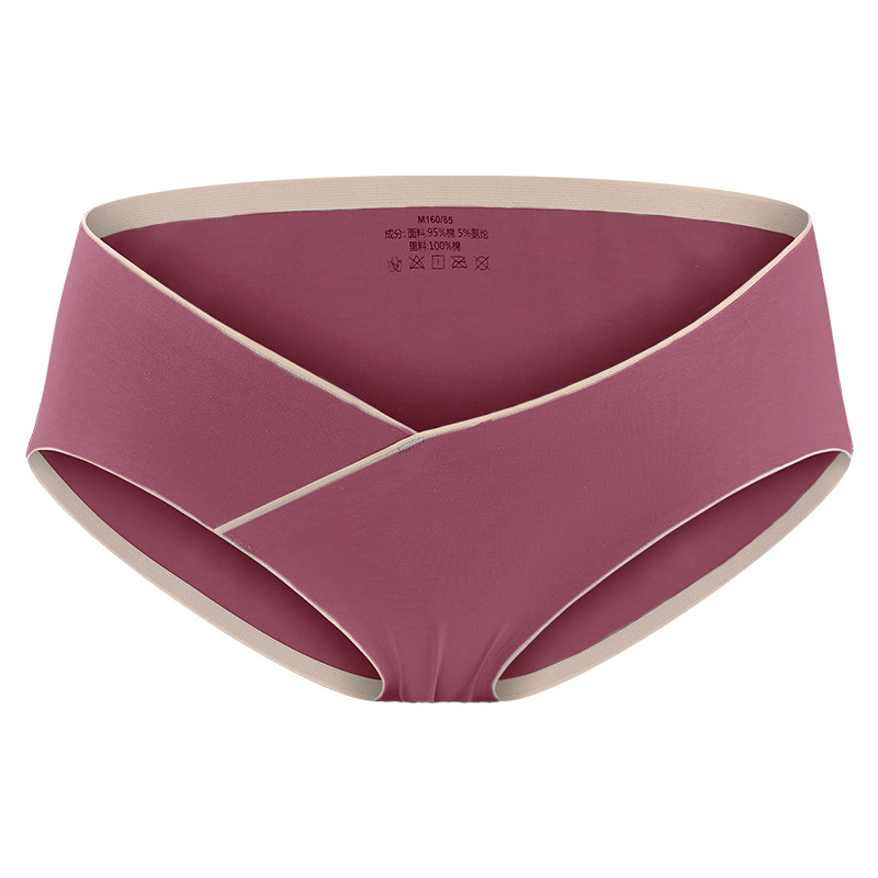 Ropa interior de maternidad de una pieza sin costuras pantalones de soporte de vientre de algodón puro para calzoncillos prenatales y posparto transpirables de embarazo temprano y medio
