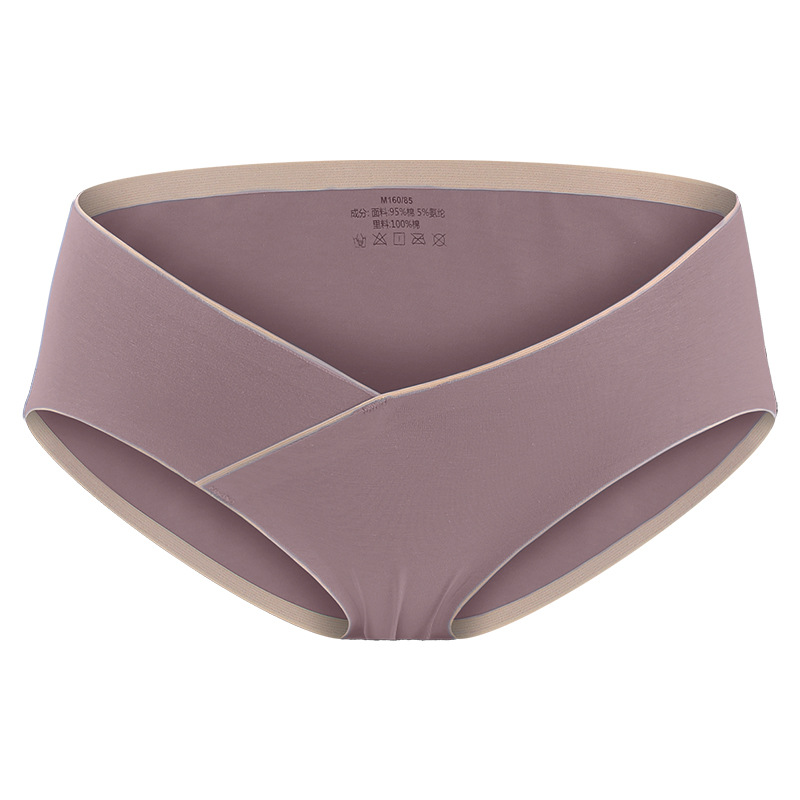 Ropa interior de maternidad de una pieza sin costuras pantalones de soporte de vientre de algodón puro para calzoncillos prenatales y posparto transpirables de embarazo temprano y medio