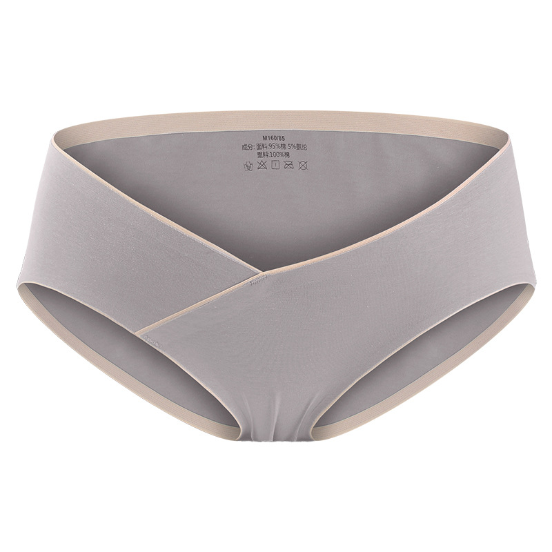 Ropa interior de maternidad de una pieza sin costuras pantalones de soporte de vientre de algodón puro para calzoncillos prenatales y posparto transpirables de embarazo temprano y medio