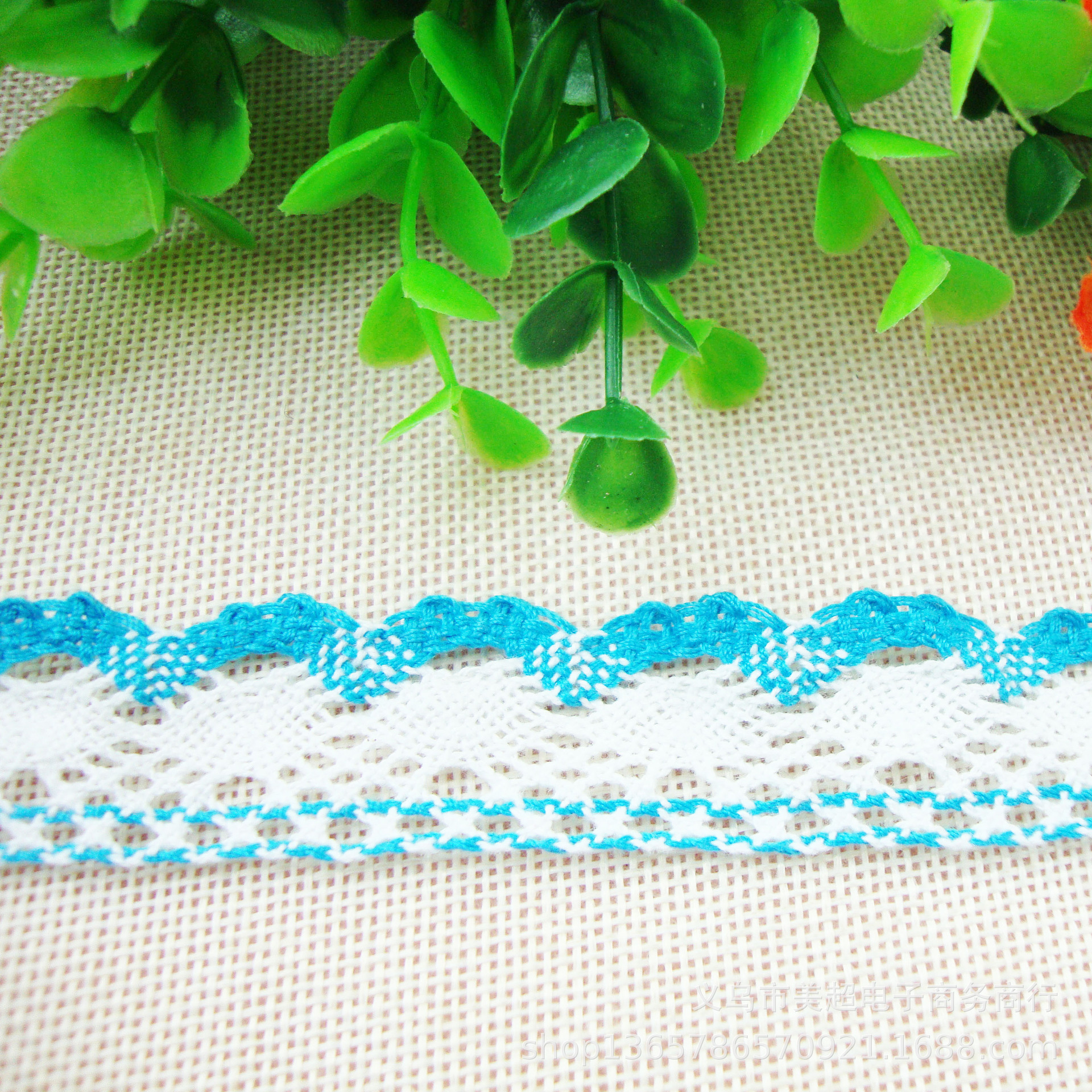 厂家直发2.5厘米棉线花边 袖套家纺蝴蝶结帽饰手工点缀辅料 双色