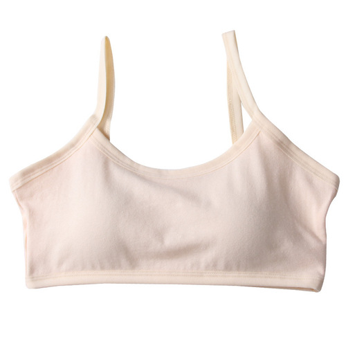 Student underwear all-in-one with chest pad pure cotton suspender underwear short anti-exposure underwear bra wrap breast tube top