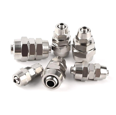 Nickel-plated copper right angle External thread 1 2 points 3 points 4 6/8/10/12 Trachea Joint Through