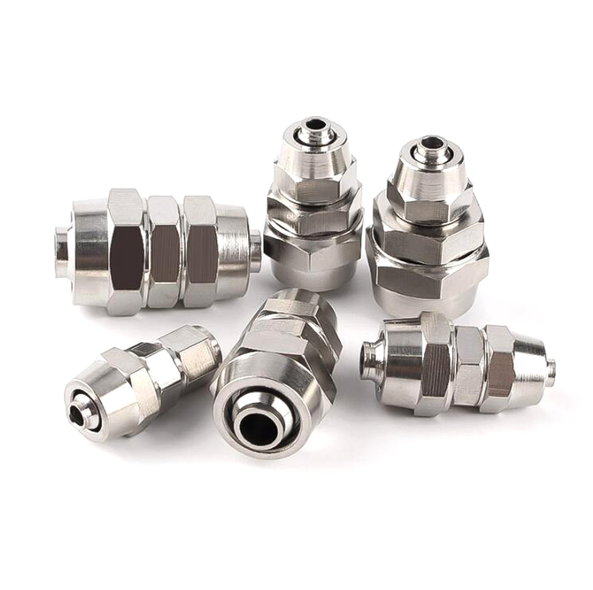 Nickel-plated copper right angle External thread 1 2 points 3 points 4 6/8/10/12 Trachea Joint Through