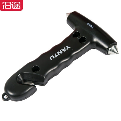 F02 car safety hammer multi-function emergency escape hammer multi-function metal emergency life-saving window breaker (Qəza çəkici) - black