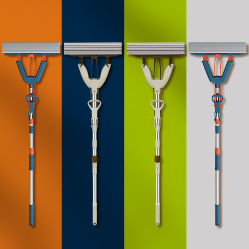 Sponge mop head squeezes water and hands-free mopping collodion household water-absorbent mop cloth lazy large size net