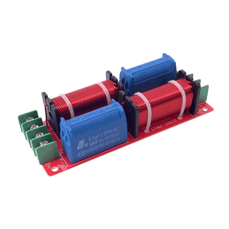 Alta y baja de dos vías divisor de frecuencia HiFi de alta fidelidad de audio para el hogar Crossover Soldadura Libre divisor