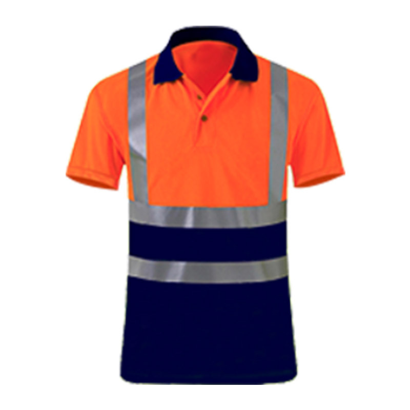 FG-01S naranja de manga corta con azul marino