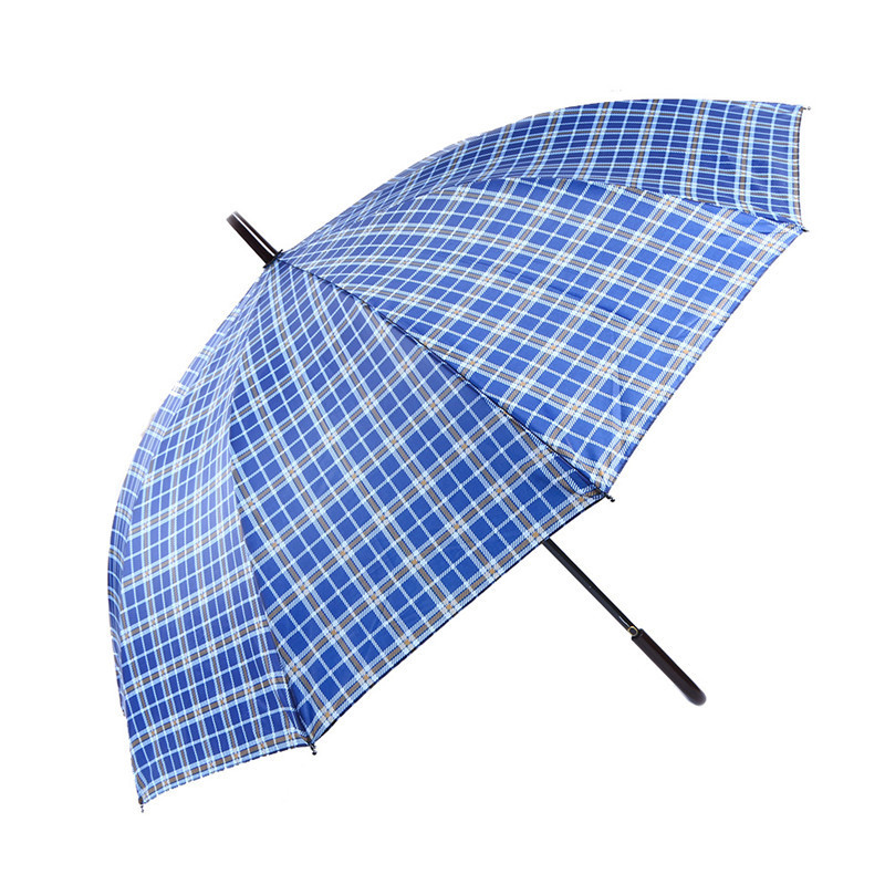 Fashion Business Plaid Striped Umbrella Manufacturers Increase Reinforced Long Handle Umbrella Men's Straight Business Umbrella