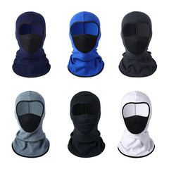 Cross-border outdoor warm motorcycle riding mask plus velvet, breathable, windproof and cold-proof masked hood, German velvet hood