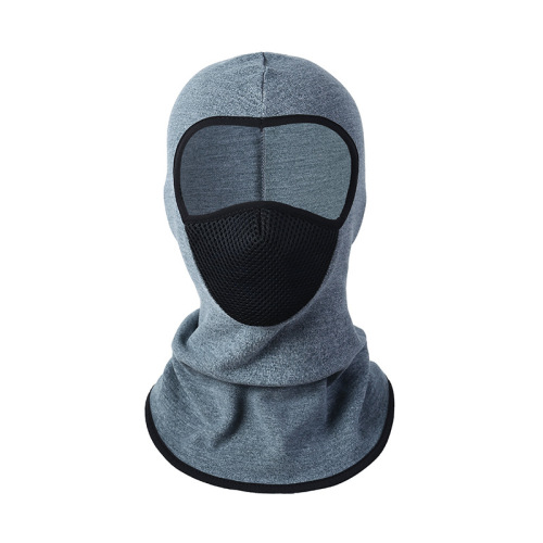 Cross-border outdoor warm motorcycle riding mask plus velvet, breathable, windproof and cold-proof masked hood, German velvet hood
