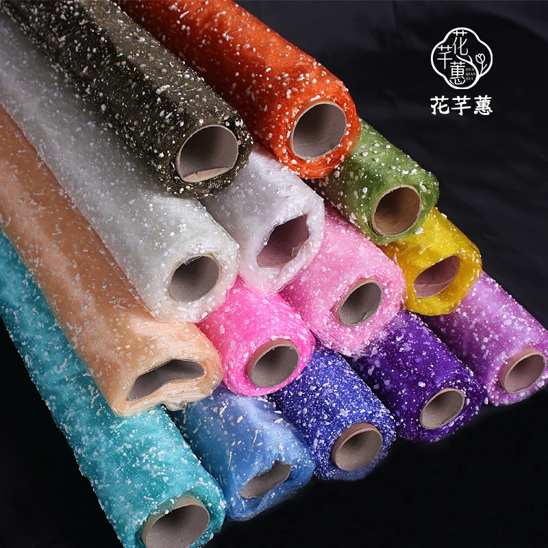 Упаковка для цветов на Китайский День святого Валентина: сетка с эффектом снежного плаща, упаковочная сетка для букетов, материалы для флористики оптом