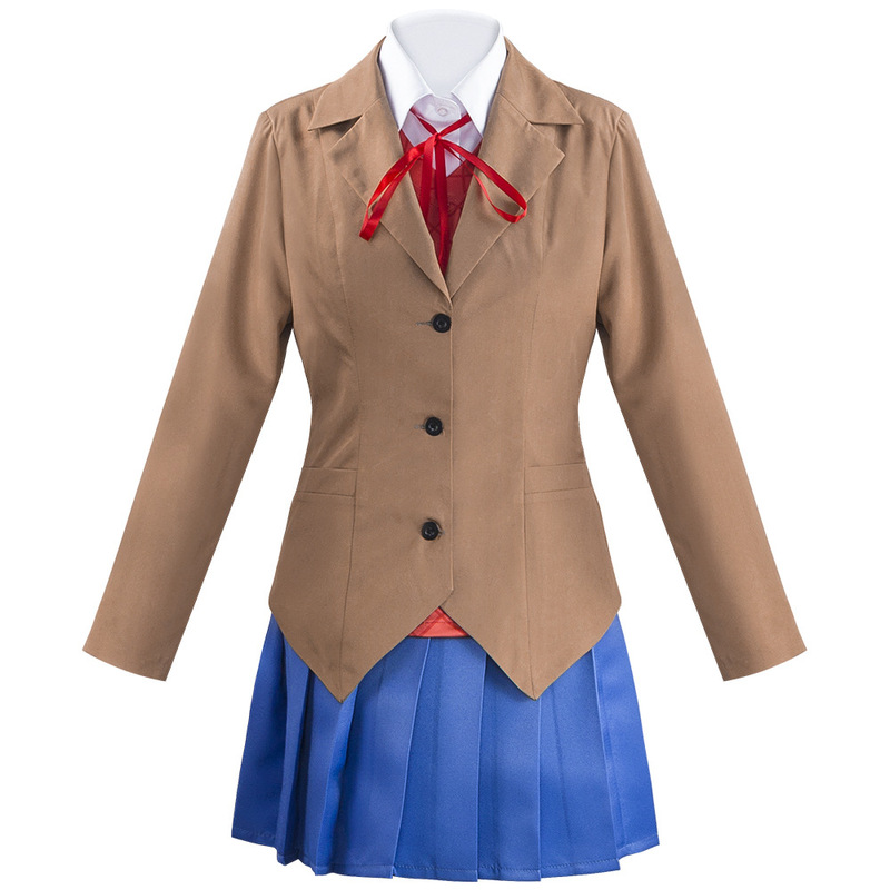 Halloween Performance Clothing Monica Women's Clothing Literary Club Heartbeat Cosplay Clothing Monica Cos Clothing Halloween Performance Clothing Monica Women's Clothing Literary Club Heartbeat Cosplay Clothing Monica Cos Clothing