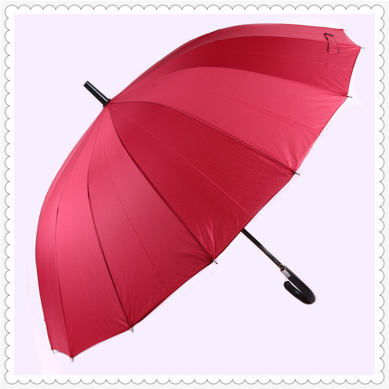 Fashion Long Handle Umbrella Print logo Gift Advertising Umbrella Wholesale 16 Bone Automatic Straight Bar Business Umbrella for Men and Women