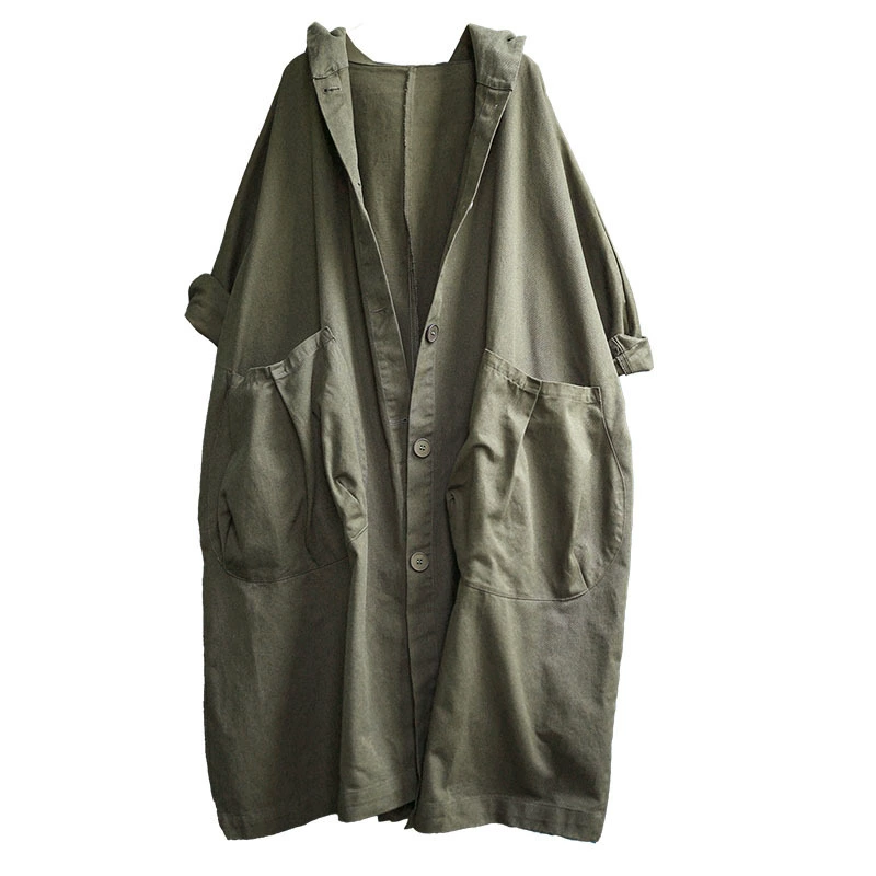 Осеннее длинное trench coat, корейский стиль, средняя длина, плюс размер