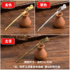 Metal modern retro Chinese hairpin for elderly, hairgrip, simple and elegant design, wholesale