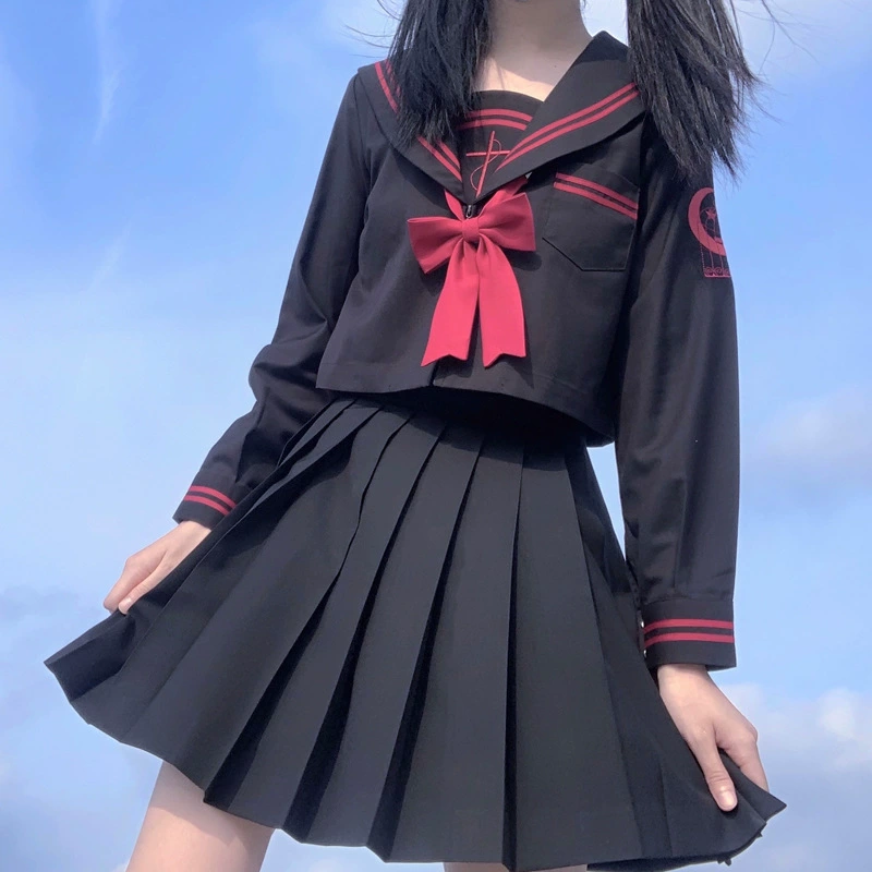 Оригинальный комплект школьной формы в японском темном стиле: гимнастический костюм, форма для девочек, школьная форма для средней школы