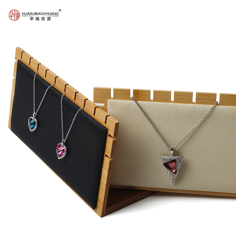 华瑞包装实木珠宝首饰展示道具收纳陈列架子托项链展示架脖子
