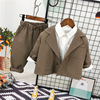 Spring children's classic suit jacket for boys, dress, set, trend of season, wholesale