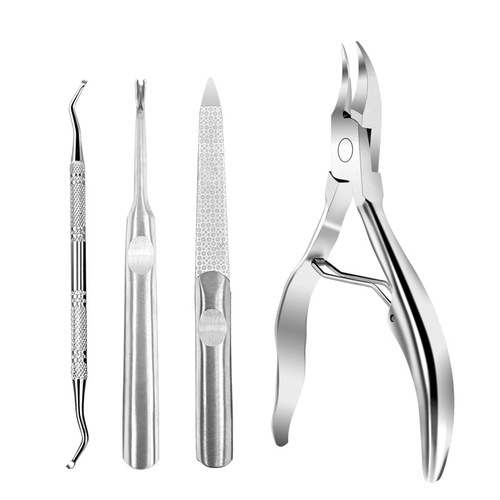 Stainless Steel Nail Groove Eagle Mouth Pliers 4 Piece Set Beauty Manicure Tools Manicure Scissors Nail Clippers Wholesale