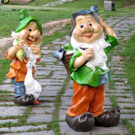 厂家直供树脂小矮人花园精灵摆件幼儿园科教用品户外庭院装饰摆设