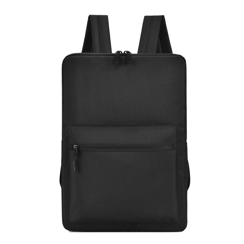 New ultra-thin backpack business computer nylon men's 14-15 inch notebook bag double back can be printed LOGO