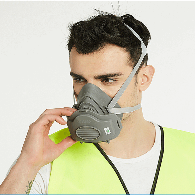 锦绣粤兴3600防尘面具工业粉尘打磨抛光水泥装修煤矿清洗防护面罩