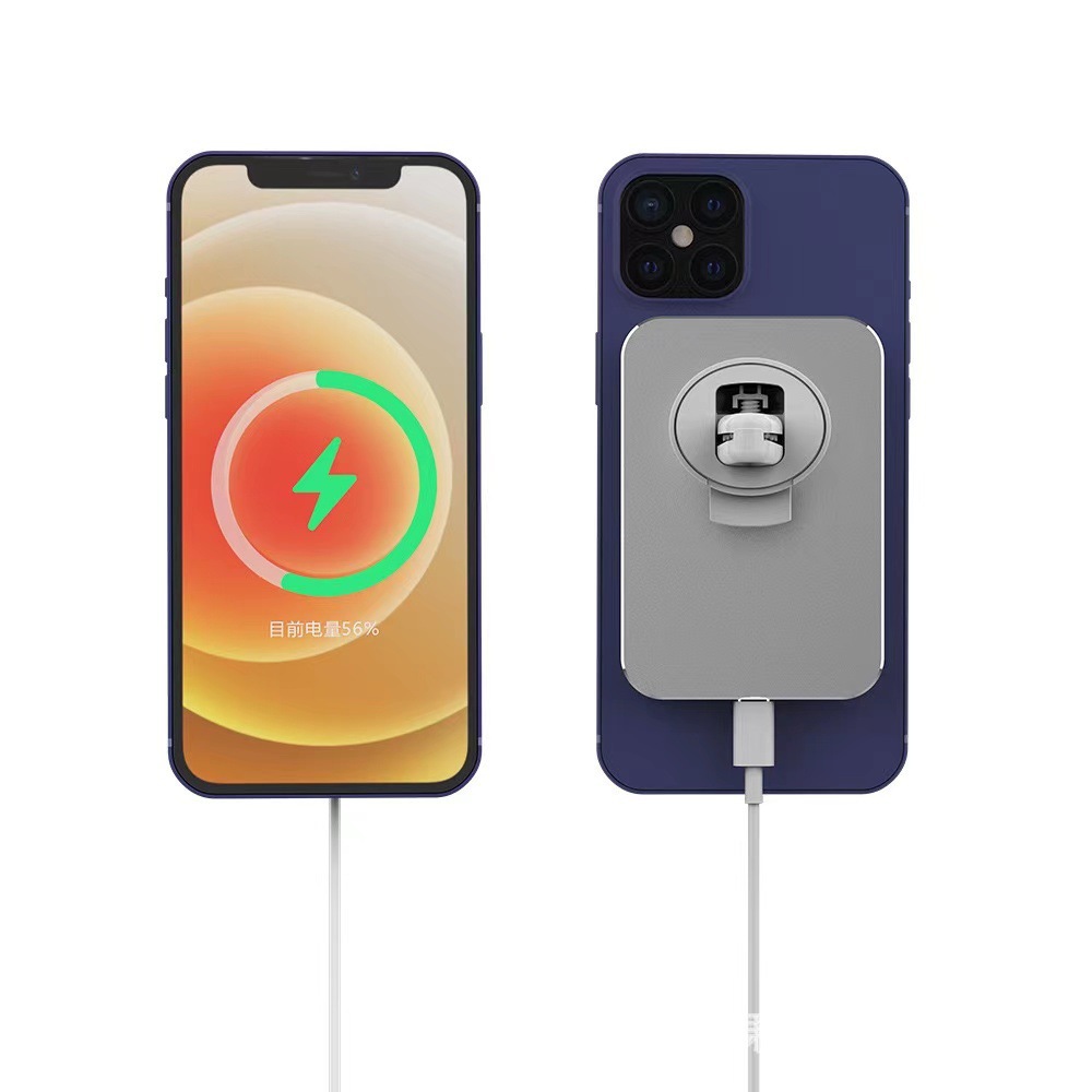 Cargador inalámbrico magnético 15W — soporte magnético para coche con carcasa de aleación de aluminio, compatible con iPhone 12