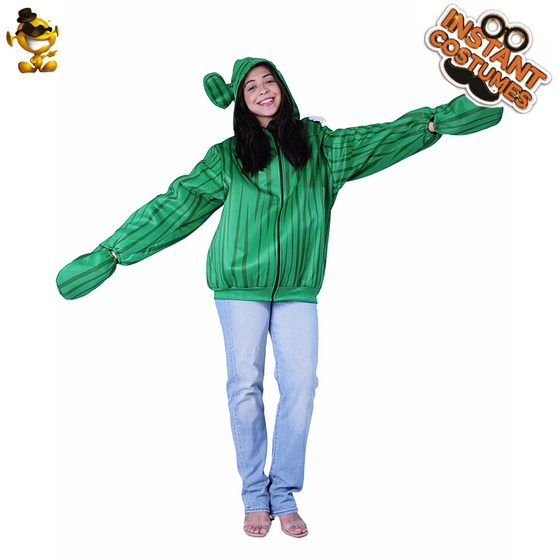 Pareja adulta divertido cactus disfraz de halloween divertido traje de fiesta cosplay de una pieza etapa