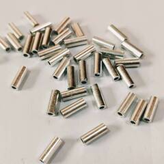 Fishing Gear 02 Wholesale Aluminum Fishing Line Tube Fishing Accessories Supply Aluminum Tubing Single and Double Tube Aluminum Sleeve Fishing Line Tube