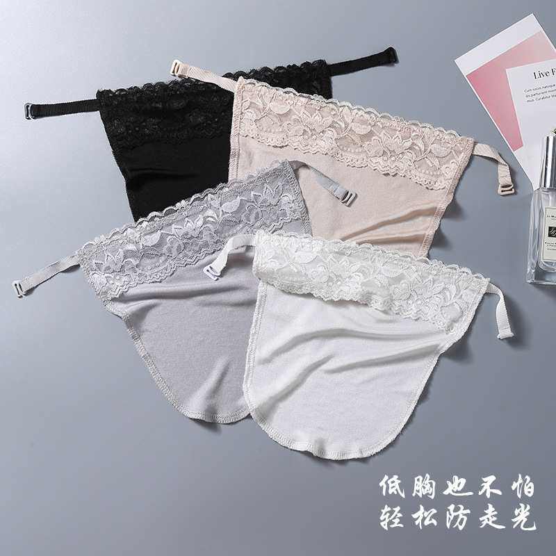 High-end mulberry silk anti-exposure artifact exquisite short invisible lace one-piece tube top for women