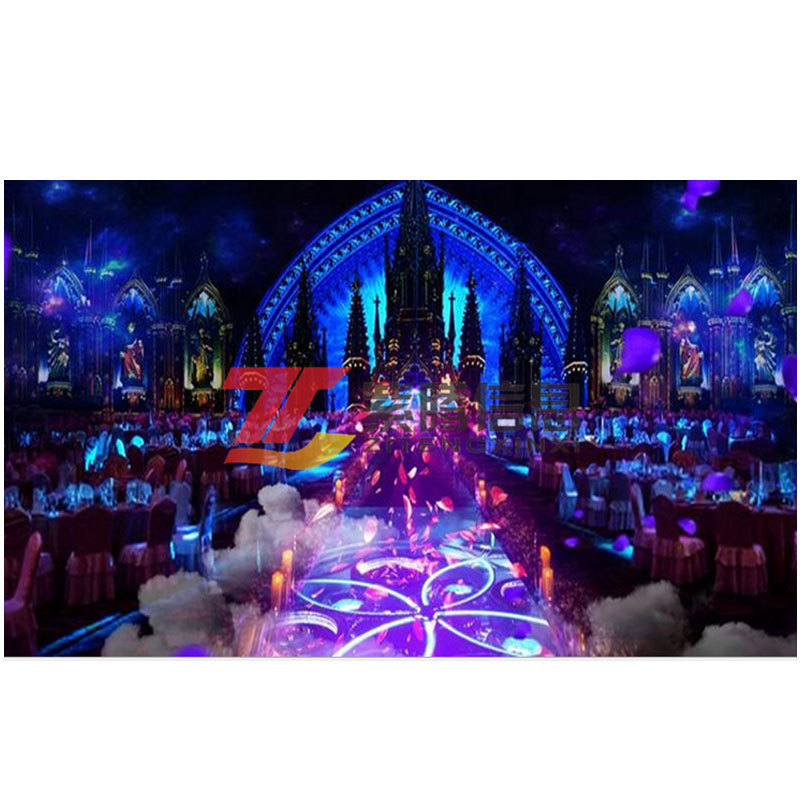 全息3D投影酒店宴会厅全息舞台纱幕投影 全息3D沉浸式投影餐厅